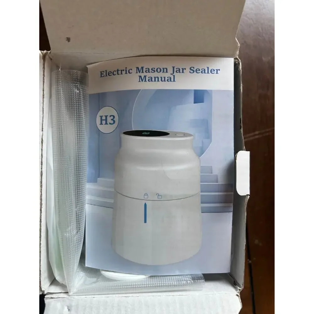 AFONTOTO Electric Mason Jar Vacuum Sealer H3 Food Preservation Kit Canning